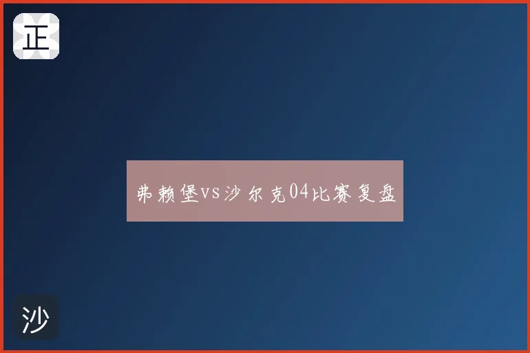 弗赖堡vs沙尔克04比赛复盘